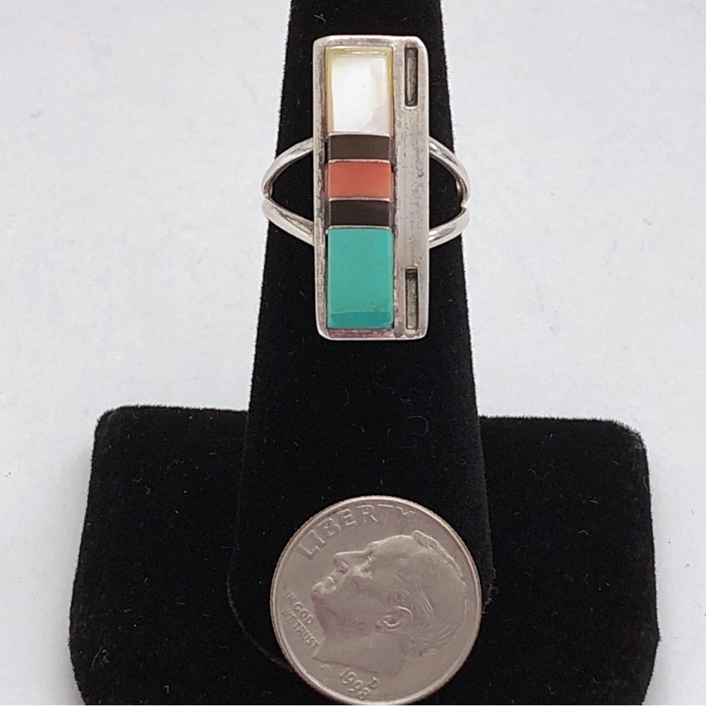 Vintage Martin & Esther Panteah Zuni Turquoise On… - image 4